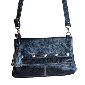 NY & Co. Black Faux Pebble Leather Crossbody Purse